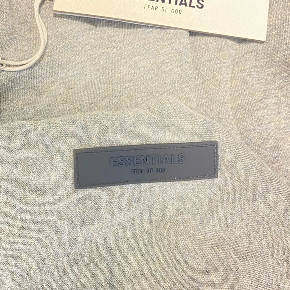 Dark Oatmeal Grey Essentials Hoodie - Picture 5 of 7